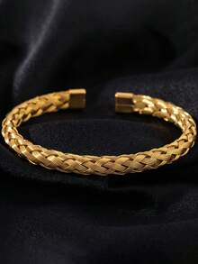 1pc Men's Summer Mobius Twisted Open Adjustable Stainless Steel Bracelet, Waterproof And Fade-Resistant, Suitable For Daily Wear, Mother's Day Gift - Mobius Bracelet - View 6