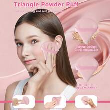 45Pcs All‑In‑One Makeup Tools Set,25Pcs Makeup Brushes,3Pcs Makeup Sponges,6Pcs Mini Makeup Sponges,6Pcs Finger Powder Puffs,3Pcs Triangle Powder Puffs,1Pc Brush Cleaning Bowl,1Pc Eyelash Curler - Multicolor - View 6