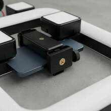 Iluminador Led Retangular Rgb Rig Suporte Celular E Câmera - Qiu Presentes - Preto - Visão 6