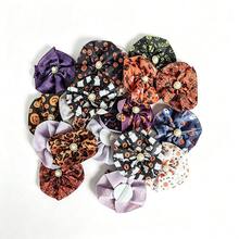 10 Pcs Color In Random Halloween Dog Collar Flowers Bulk, Pumpkin Ghost Skull Cat Accessories - Multicolor - View 7