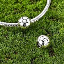 1pc Sports Series Football Basketball Tennis Badminton Yoga Fitness Dumbbell Beaded Charm Suitable For Bracelet Bangle Necklace DIY Jewelry Making Healthy Lifestyle - Silver Or Gold - View 8