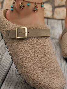 Women's New Fashion Forward Versatile Home Slippers Outdoor Casual Holiday Party Slippers - Brown - View 6
