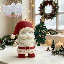 1PC Santa Claus Figurine Silicone Mold, Christmas Decoration Figurine Plaster Resin Epoxy Mold, Aromatherapy Candle Mold, Holiday Atmosphere Decoration Making Mold, Suitable For Handmade Crafts, Reusable - Santa Claus Mold - View 6