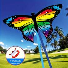 Colorful Butterfly Kite, Light Wind Easy Fly, Romantic Outdoor Gift For Her & Couples - Multicolor - View 7