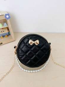 1PC New Cylinder Handbag Crossbody Bag, Zipper Design, Adjustable Shoulder Strap, Pearl Chain. Suitable For Daily Outings, Shopping, Can Easily Hold Daily Essentials, Versatile Item, Applicable To Various Styles And Occasions. - Multicolor - View 16