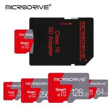 Microdrive Micro SD 卡 128GB 64GB 32GB 16GB 8GB 4GB Class 10 高速 TF 記憶卡附 SD 轉接卡，適用手機相機行車記錄器，小容量 TF 卡 128MB 256MB 512MB 適用舊款喇叭 MP3 收音機數位相框 - 查看 2