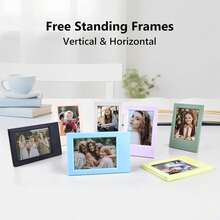20er Pack Kühlschrank Magnetischer Fotorahmen 3 Zoll Kühlschrank Farbiger Fotorahmen Magnet Album für Mini Fotopapier - 20Pcs - Übersicht 5