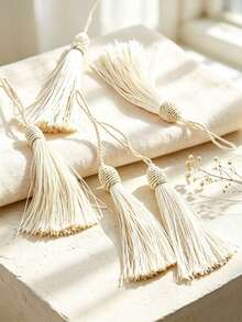 Silk Tassels, Apparel Decorative Accessories, DIY Tassel Decorations, Tassel Ornaments, Tassel Decorations, Hat Tassels - Off-white - View 3