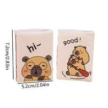 1/2/4/9/18 Packs Capybara Cartoon Pattern Tissues, Portable Small Packs Of Tissues, Student Special Handkerchief Tissues, Suitable For Work, Business Trips, Travel, And Outdoor[Random Styles] - Multicolor - View 5