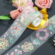 Loop100cm 2m/Roll Golden Foil Spring Countryside PET Tape Forest Wildlife Floral Decorative Tape For Sticker Scrapbooking Journal Card Making Stationery - 2M - View 9