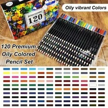 Brutfuner Ensemble de 120 crayons de couleur pour livres de coloriage, crayons de coloriage professionnels et vibrants pour artistes pour le dessin, l'esquisse, le mélange et l'ombrage - 120 couleurs de crayons de couleur gras - Voir 6