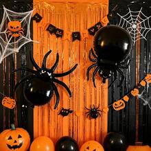 Balão de Folha de Aranha de Halloween 82x78cm Balão de Aranha Preto Grande, Adequado para Decoração de Festa de Halloween, Decoração de Terror de Casa Assombrada, Decoração de Entrada, Varanda e Quintal. - Visão 10