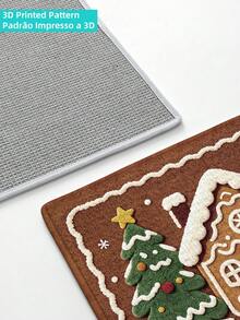 DAJIANG 1 buah Keset Pintu Bentuk Manusia Kue Jahe Natal, Karpet Luar Ruangan Cetak 3D Warna Khaki, Keset Selamat Datang, Karpet Lorong, Karpet Area, Alas TPR, Keset Lantai Anti Selip, Cocok untuk Kamar Mandi, Lorong Dalam Ruangan, Kamar Tidur, Ruang Tamu, Samping Tempat Tidur, Dapat Dicuci dengan Mesin, Mudah Dibersihkan, Keset Pintu Masuk, Dekorasi Rumah Musim Gugur - MultiWarna - View 7