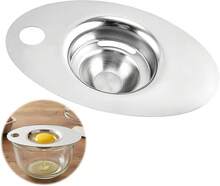1 Piece Stainless Steel Egg Separator, Yolk Separator, Divider For Egg White And Egg Yolk - Silver - View 8