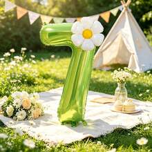 Green And White Daisy Party Balloon Set For Birthday Parties Photo Booth Props Anniversary Celebrations Holiday Decorations Outdoor Events Backdrop Walls And Photography Backgrounds - View 8