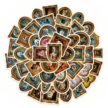 50Pcs European‑Style Photo Frame Animal Stickers, Classic Noble Aesthetic Decals, Creative DIY Decor Materials For Journal Scrapbooking - 50 PCS - View 11