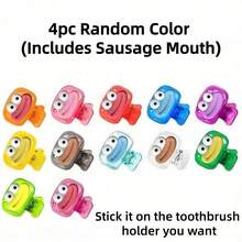 2/4/6pcs Creative Travel Toothbrush Holder Set With Portable Transparent Covered Storage Box, Suitable For Home And Travel, Helps Keep Toothbrush Bristles Clean And Hygienic, Ideal For Bathroom Use - Multicolor - View 13