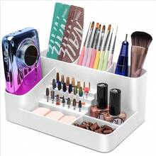 1 Set Multi-Function Nail Art Tool Storage Box, Large Capacity Divided Storage Box, Transparent Plastic Organizer, Suitable For Nail Art Tools, Skincare Products And Small Tools Storage, Home Organization Storage Box, Professional Nail Art Tool Organizer, Nail Artist Workbench Storage Box, Suitable For Autumn Promotion And Christmas Events - Multicolor - View 13