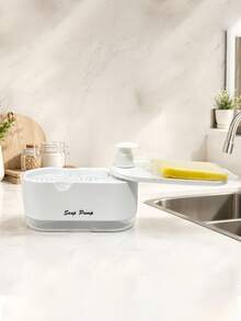 Dispenser Sabun/Sabun Cuci Piring 2-in-1 dengan Botol Pompa dan Tempat Spons, Dispenser Sabun Cuci Piring Multifungsi, Rak Penyimpanan Meja Kamar Mandi, Cocok untuk Dapur, Kamar Mandi, Aksesori Dekorasi Kamar Mandi, Dekorasi Kamar Mandi Rumah, Perlengkapan Perjalanan - MultiWarna - View 12