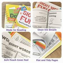 2 Pieces Sight Words & Sentence Practice Workbook Set, English Reading, Word Recognition, Tracing, Writing, Grammar & Vocabulary Activities, Reading Confidence Learning Material For Homeschool, Classroom & Back To School - English Reading Practice - View 10