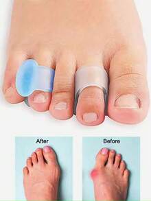 4pcs Gel Toe Separators Durable Toe Spreader Silicone Toe Protector Stretcher Unisex Easy To Wear Foot Care - Multicolor - View 2