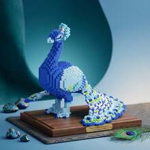 5000pcs Peacock Building Toy DIY Decoration, Home Decor, Suitable For 14+ Years Old Holiday Gift, ABS Material, Christmas And Halloween Special Holiday Gift, Holiday Decoration, Christmas Ornament, Holiday Atmosphere, Decorative Display, Creative Design, Durable Structure, Large Structure, Assembly Kit, Collection Display, Gamer - Multicolor - View 3