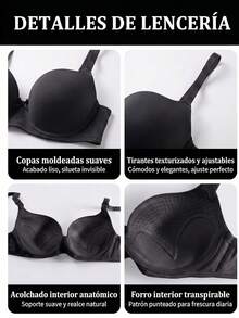 Women Bras & Bralettes - Black+Mauve+Pink+Blue-grey - View 7