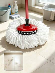 1pc Replacement Mop Head, Compatible With O-Cedar/Easywring Spin Mop, Washable Microfiber Mop Cloth, Suitable For Wet And Dry Cleaning And Dusting, Cleaning Tool - Multicolor - View 1