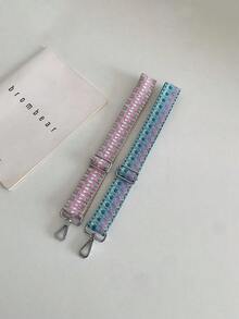 Rainbow Colorful Woven Strap 3.8cm Width 135cm, Adjustable Crossbody Bag Strap Replacement, Vintage Embroidered Webbing For Women Purse Accessories - Multicolor - View 6