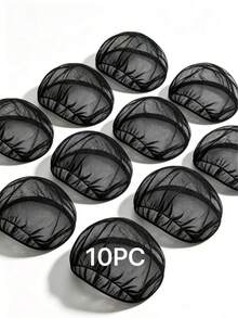 8/4/1pc Black Hair Net For Food Service Workers, Unisex Elastic Chef Hat, Food Service Chef Hair Net, Reusable Hair Net For Kitchen - Multicolor - View 4