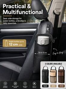Car Hanging Seat Storage Bag, Cup Holder Organizer, Quick & Convenient, Large Capacity, Secure & Reliable, Side-Hanging Back Pocket, Suitable For All Car Models, Essential For Self-Driving Trips | Car Storage Accessories - A - View 2