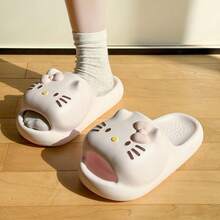 SANRIO Sandal Hello Kitty Lucu dengan Sol Tebal untuk Wanita, Cocok untuk Musim Panas, Dalam Ruangan, Anti Selip, dan Luar Ruangan, Motif Kartun Berlubang. - Beraneka warna - View 4