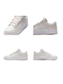 Women's W NIKE DUNK LOW 26 Summer New Light Color Leather Low-Top Casual Skate Shoes IM6572-105 - Canvas White/Pink White/White - View 10