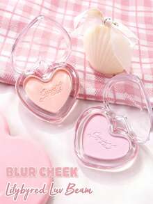 Lilybyred Luv Beam Blur Cheek 01 BLURRY CHERRY 烘焙絲絨質地，控油配方，自然瑩潤光澤，可疊塗持久顯色，日常面部腮紅，韓系美妝禮品 - 01 模糊櫻桃 - 查看 5