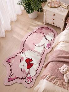 DAJIANG 1 Buah Keset Pintu Panjang, Karpet Area Multi-Warna Motif Kucing Kartun Lucu, Keset Luar Ruangan, Karpet Dapur, Cocok untuk Kamar Mandi, Luar Ruangan, Dalam Ruangan, Kamar Tidur, Ruang Tamu, Karpet Samping Tempat Tidur, Dapat Dicuci dengan Mesin, Keset Pintu Masuk Mudah Dibersihkan, Karpet dengan Alas Anti-Selip, Dekorasi Musim Gugur - Anak Kucing Tertidur Nyenyak - View 4