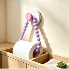 2pcs/Set Chic Pink Beaded Tissue Holder -Easy Install No Drill Wall Mount For Bathroom Decor Space-Saving Design ,Perfect Gift Idea, Stylish Home Accessory For Modern Bathrooms, Christmas/Halloween Gift Decorative - Multi-color B - View 19