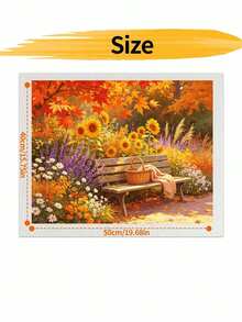 Adult Digital Oil Painting, Autumn Park Landscape DIY Acrylic Oil Painting Kit, Canvas Material Includes Drawing Tools, Adult Digital Oil Painting Set, Home Decor Painting. - Sets - View 9