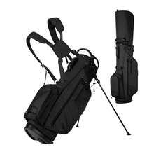 Lightweight Nylon Golf Club Stand Carry Bag, Portable Black Golf Club Holder For Men & Women, Compact Golf Storage Bag For Driving Range, Golf Course Practice - Black - View 8