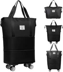 Rolling Travel Bags - Black - View 4