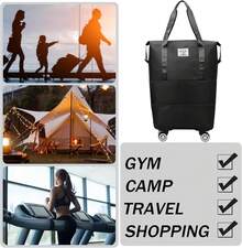 Rolling Travel Bags - Burgundy - View 4