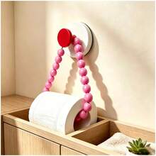 2pcs/Set Chic Pink Beaded Tissue Holder -Easy Install No Drill Wall Mount For Bathroom Decor Space-Saving Design ,Perfect Gift Idea, Stylish Home Accessory For Modern Bathrooms, Christmas/Halloween Gift Decorative - Multi-color B - View 9