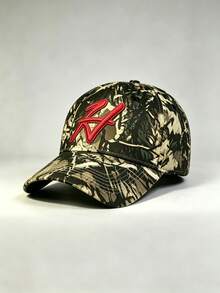 1 Pc Camouflage H Embroidery Hats For Men - Adjustable Hats, UV Protection Sun Hat, Ideal For Hiking, Mountaineering, Travel, And Outdoor Activities - Camouflage - View 5