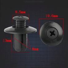 100pcs Black Plastic Rivet Fasteners For Car Door Trim Bumper Fender Liner Retainer Clips Universal Auto Push Pin Screws - A - View 6