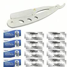 Classic Retro Stainless Razor Double Edge Razor Blades Men's Razors Professional Barber Tool - Multicolor - View 2