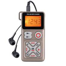 Mini Radio Portable Outdoor Sports FM AM MP3 Radio With USB C 600mAh Rechargeable Battery, Headphone Jack With LCD Display Screen TF Card, Switchable Between EU US Japan - View 9