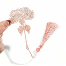 1pc/4pcs/8pcs Metal Carnation Sunflower Leaf Dandelion Bookmark, Pink Metal Flower Bookmark, Perfect Gift, Back To School, School Supplies, Perfect Gift For Book Lovers - Multicolor - View 10