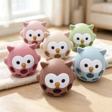 Infant Owl Rattle Toy, Cute Animal Hollow Design Easy To Grip, Soft Material Easy To Clean, Comes With 1 Random Color Rattle, Newborn Gift, Suitable For Baby Boys And Girls - Multicolor - View 5