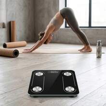 Household Smart Weight Scale, USB Rechargeable Body Fat Scale, Professional Accurate Body Composition Measuring Device, Digital Electronic Health Scale For Body Weight Fat Monitoring Home Fitness Use - Black - View 5