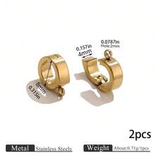 1/2pcs Gold-Plated Stainless Steel Hinged Enhanced Clasp Connector DIY Bracelet Necklace Pendant Jewelry Making Accessories - Multicolor - View 13