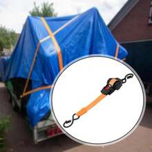 1pc Retractable Ratchet Tie Down Strap, Heavy Duty Self-Retracting Cargo Strap - Suitable For Trucks, Trailers, Motorcycles, Moving, Home Appliances - A - View 3